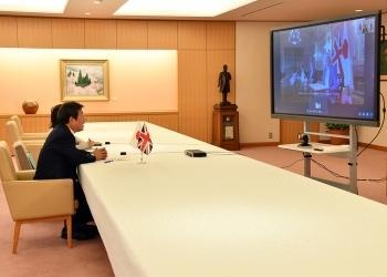 茂木外務大臣とトラス英国国際貿易大臣がテレビ会談で日英EPAの大筋合意を確認（外務省のリリースより）