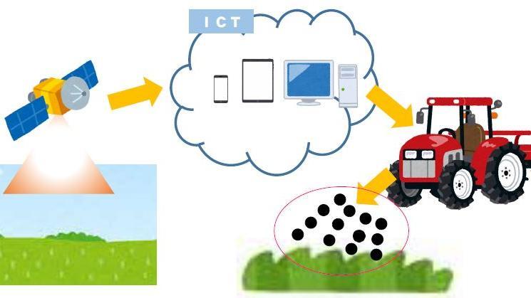 ＩＣＴを活用した草地更新のイメージ（道農政部）