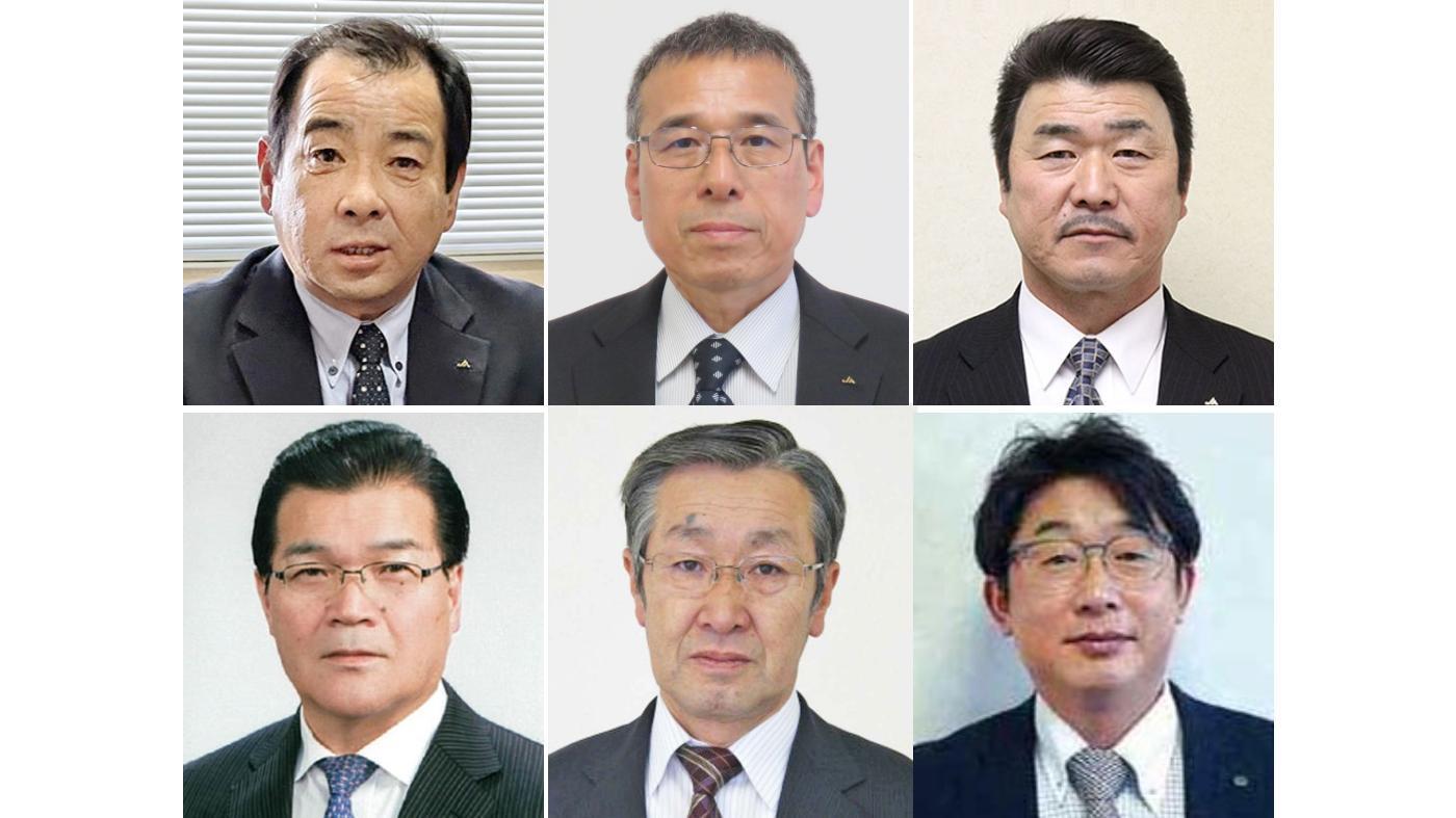 左上から時計回りに鯖江雅浩氏、千葉実氏、吉田隆好氏、鈴木重充氏、佐藤裕司氏、無量谷稔氏