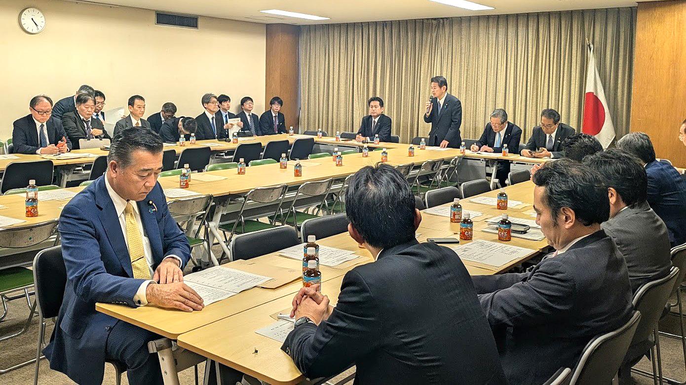 補正予算を協議した26日の自民党農林合同会議